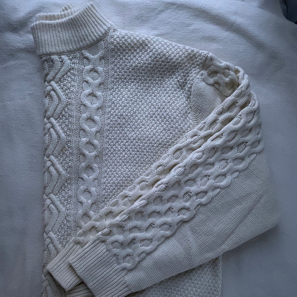 Urban Outfitters Austin Cream Cable Knit Sweater